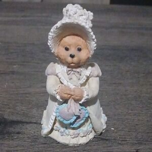 Charming Bear Figurine in Victorian Dress